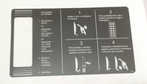 Painel de instruções teclado Wayne 3g